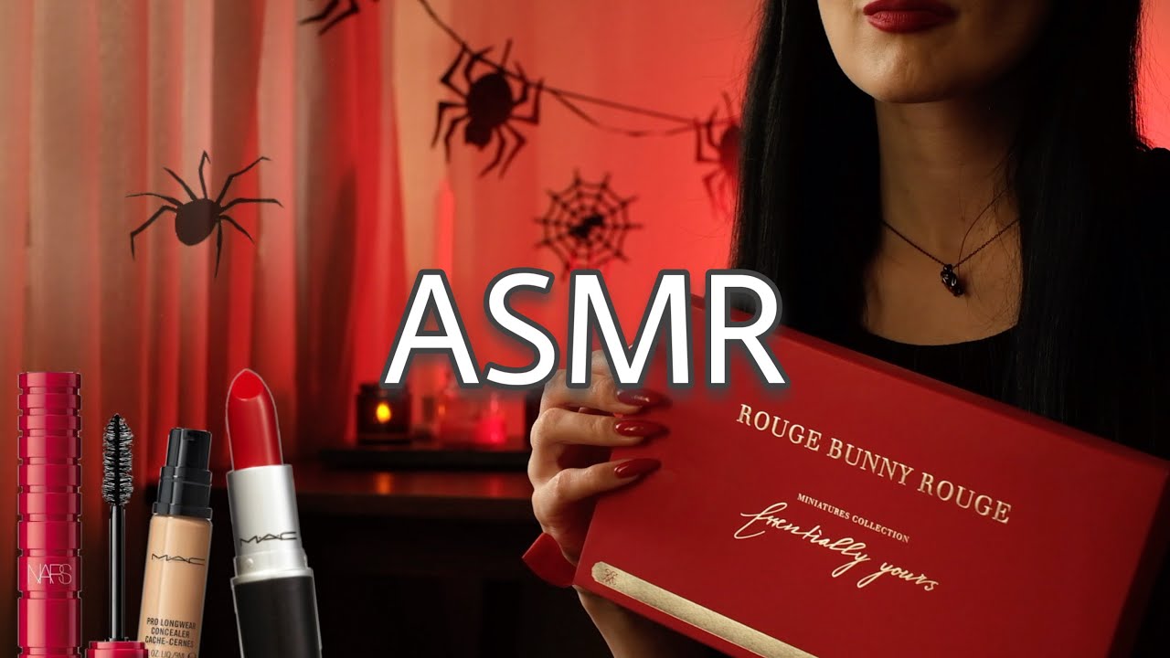 ASMR 🩸 Doing your Morticia Addams Makeup look • roleplay • layered sounds • no talking
