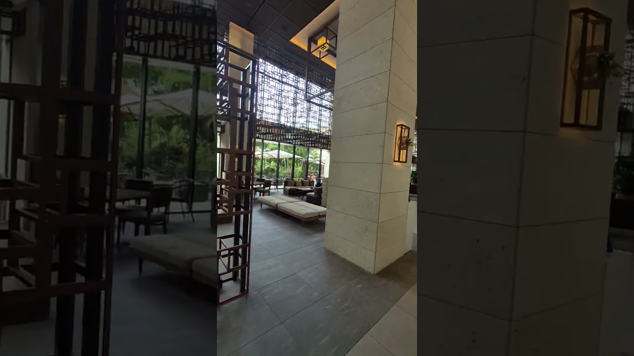 The lobby & entrance of the fab Hyatt Regency Seragaki Island hotel in Nov 2025