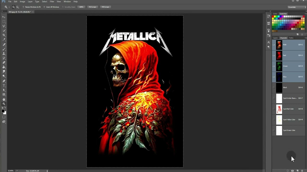 how to make a Color Separation in Photoshop cc design