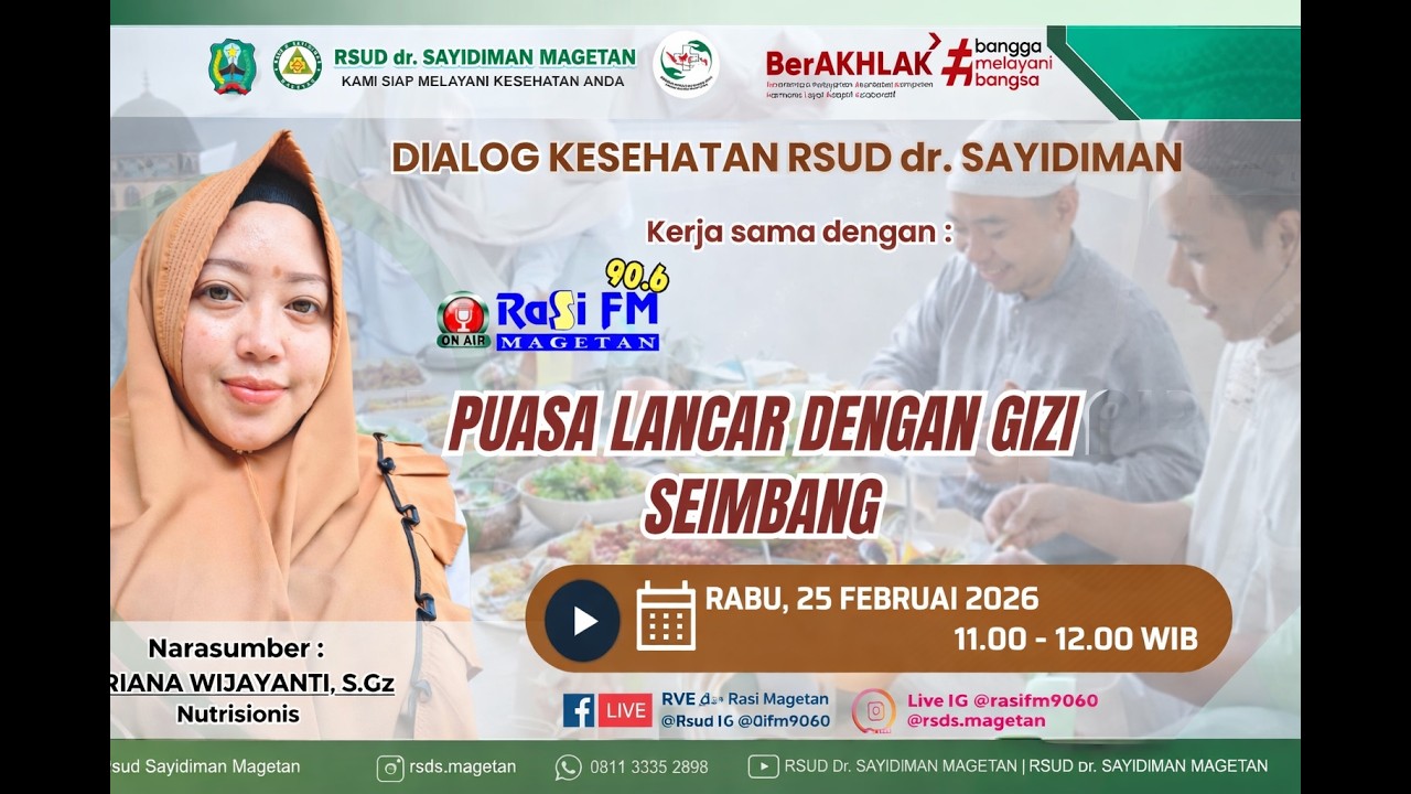 PUASA LANCAR DENGAN GIZI SEIMBBANG ||  ETRIANA WIJAYANTI,S,GZ.