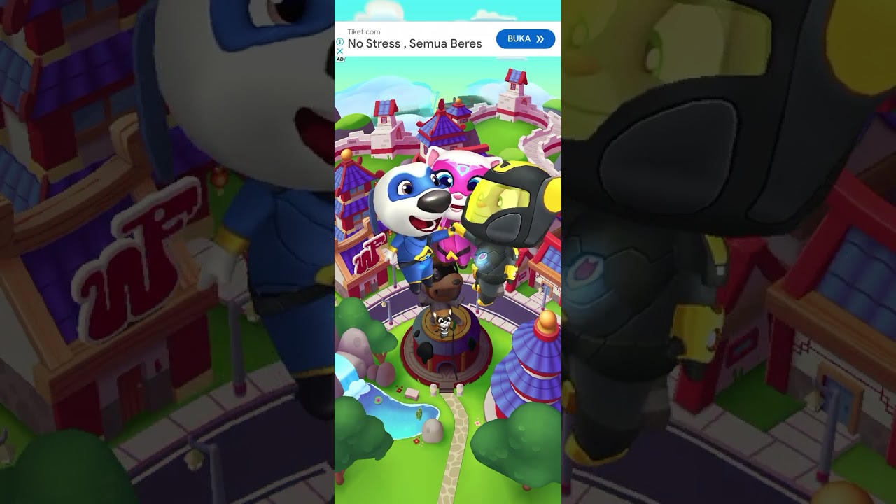 aku main talking tom hero dash (part 3) dan sama selesaikan misi