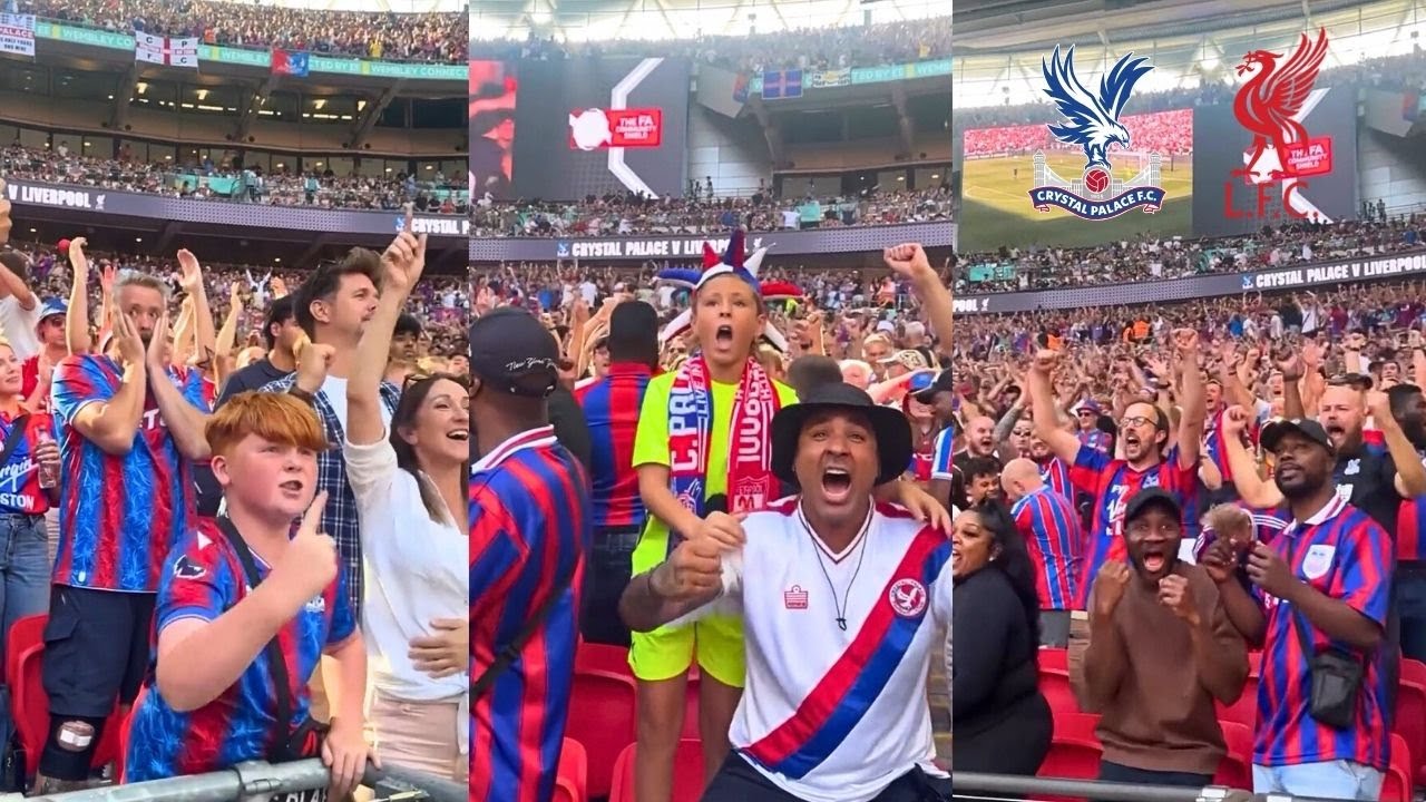 Crystal Palace Fans Erupt After Community Shield Win vs Liverpool at Wembley