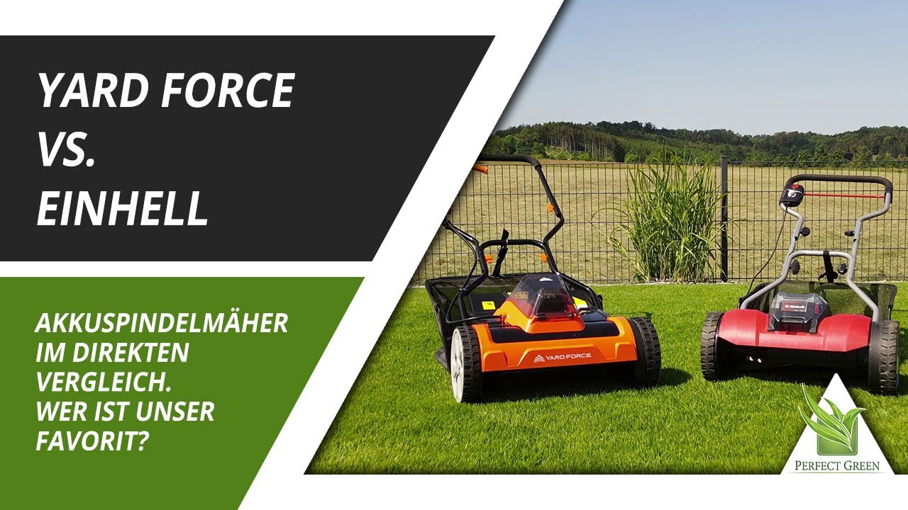 Einhell GE-HM 18/38 VS Yardforce LM C38 | Akku Spindelmäher Vergleich | Test / Review |