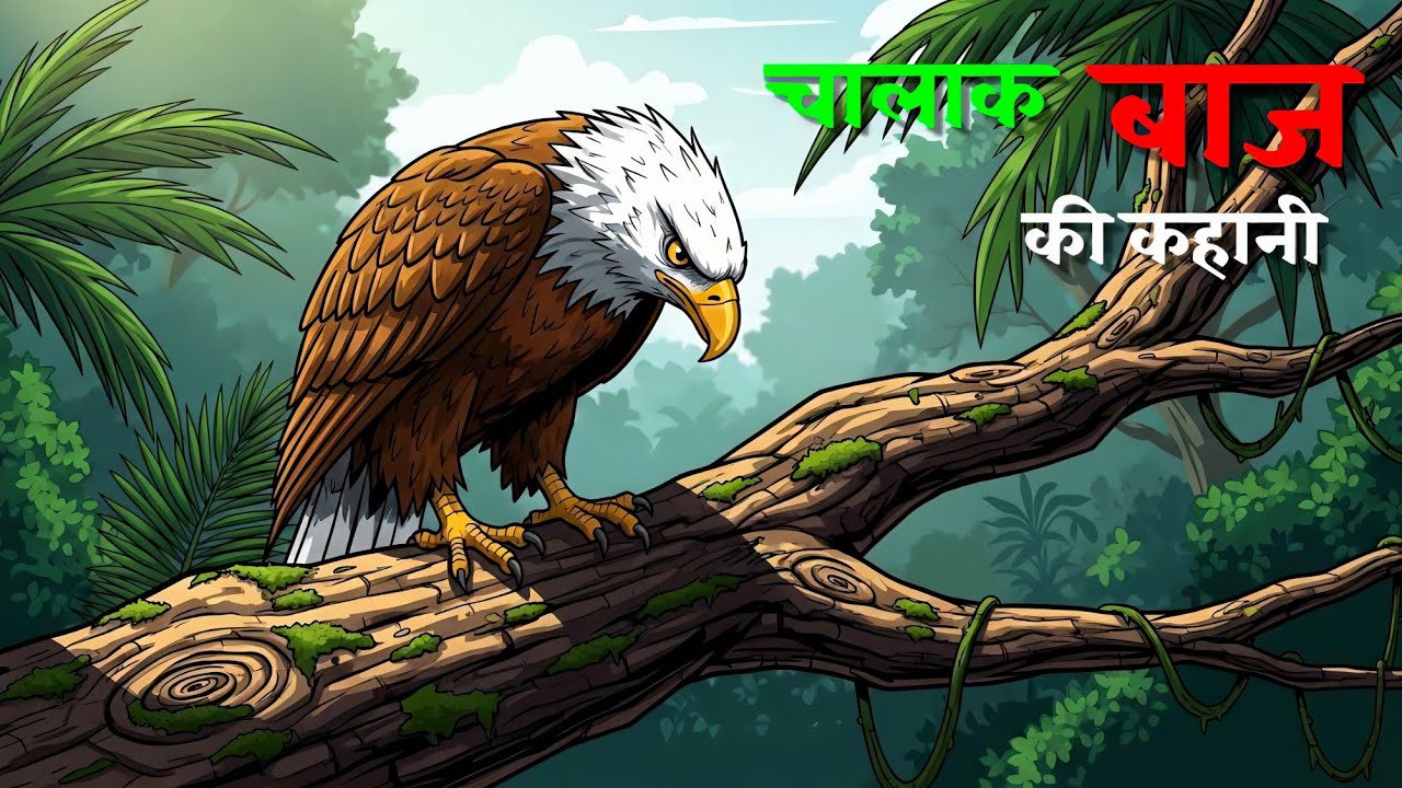 चालाक बाज की कहानी..... //Moral story in hindi 