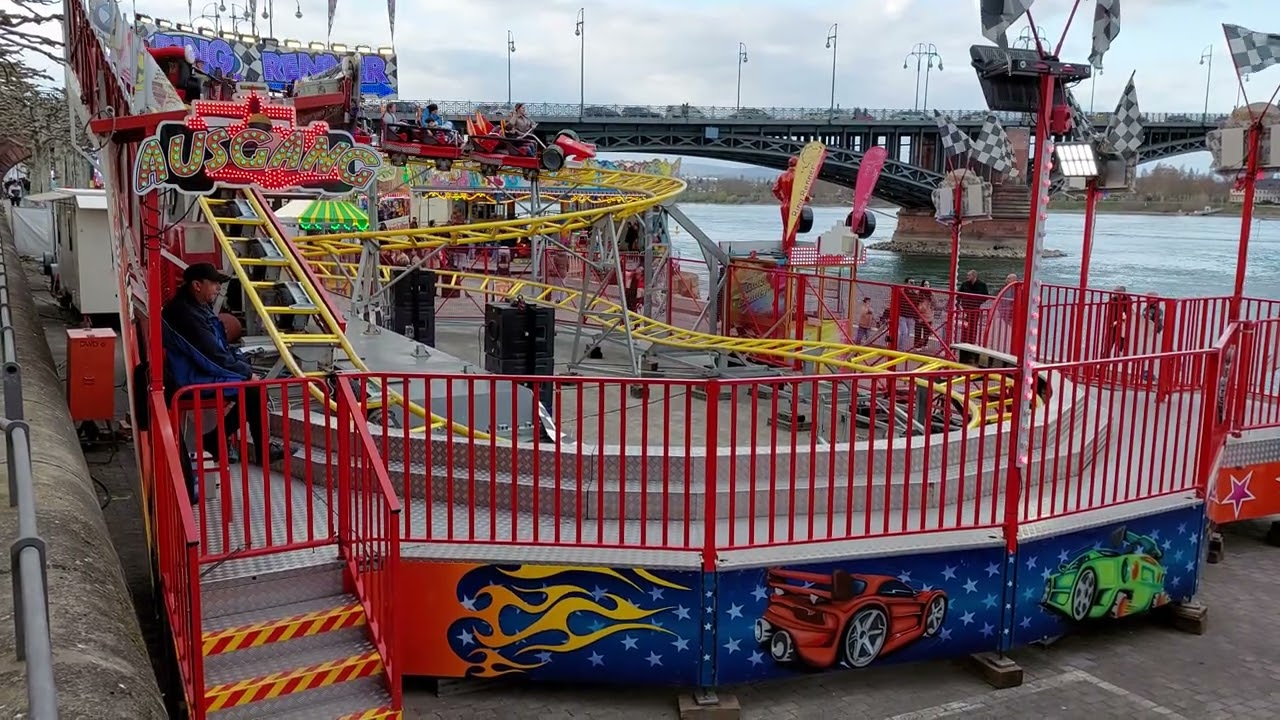 Ring Renner (Mini-Achterbahn) - Wingender @ Mainzer Rhein Fr&uuml;hling 2026 (POV Offride)