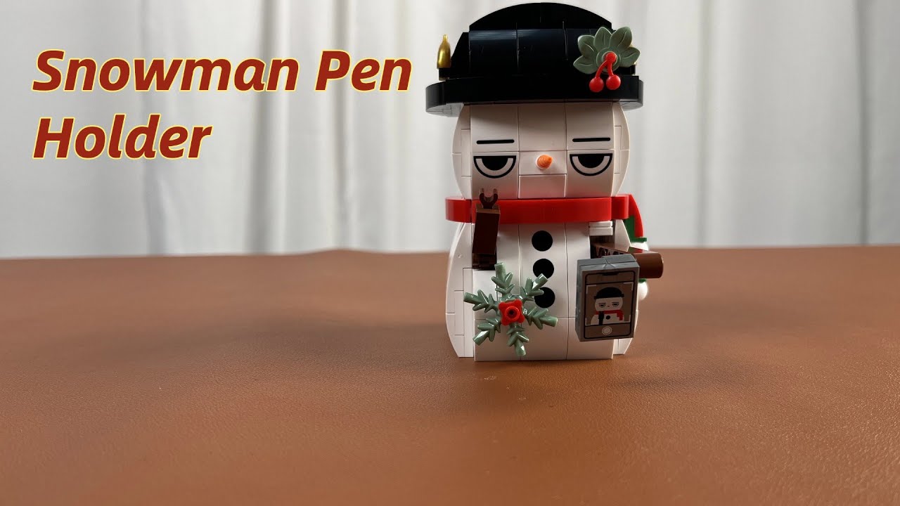 28 lego丨Cute snowman pencil holder