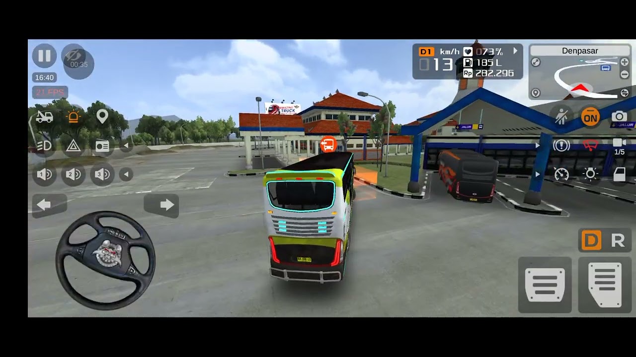 সেরা বাস ড্রাইভিং গেমপ্লে! Bus Simulator  (New Trip)