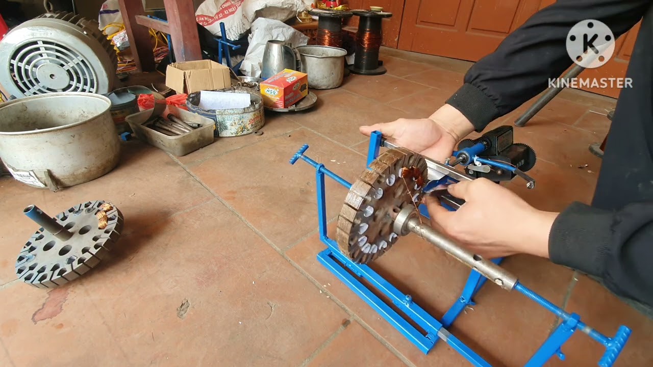 Thực hành quấn quạt trần từ a-z, bằng máy quấn quạt trần đa năng  made in quốc bình 0986191133