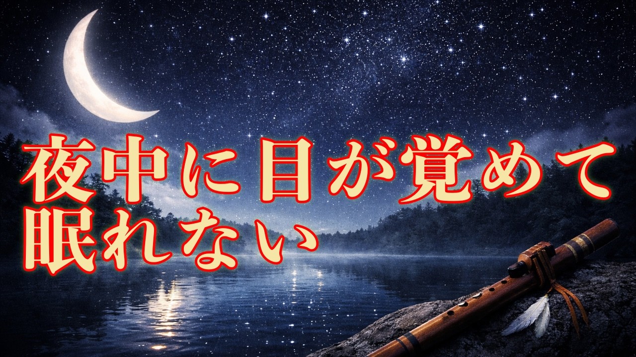 【睡眠用】夜中に目が覚めて眠れないときに｜静かに眠りへ戻るネイティブフルート
