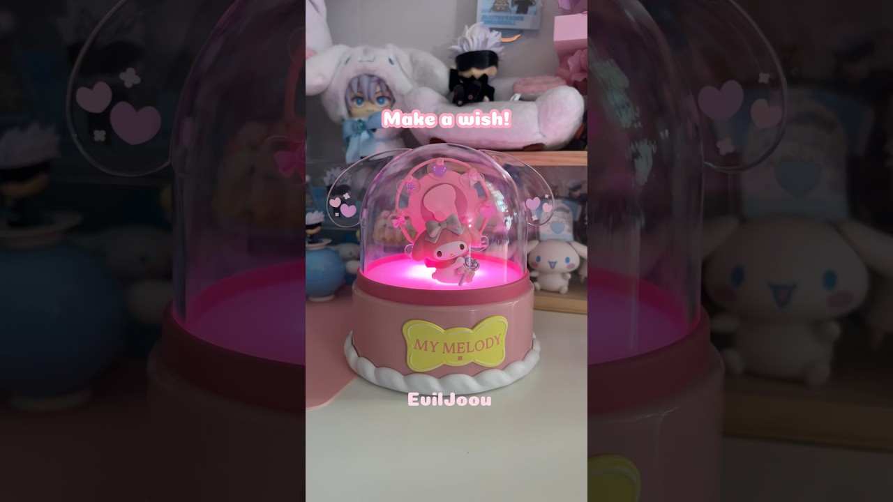 Make a wish with My Melody Wishing Lamp 🩷🌟🌠 #sanrio #mymelody #asmr #unboxing #miniso #shorts