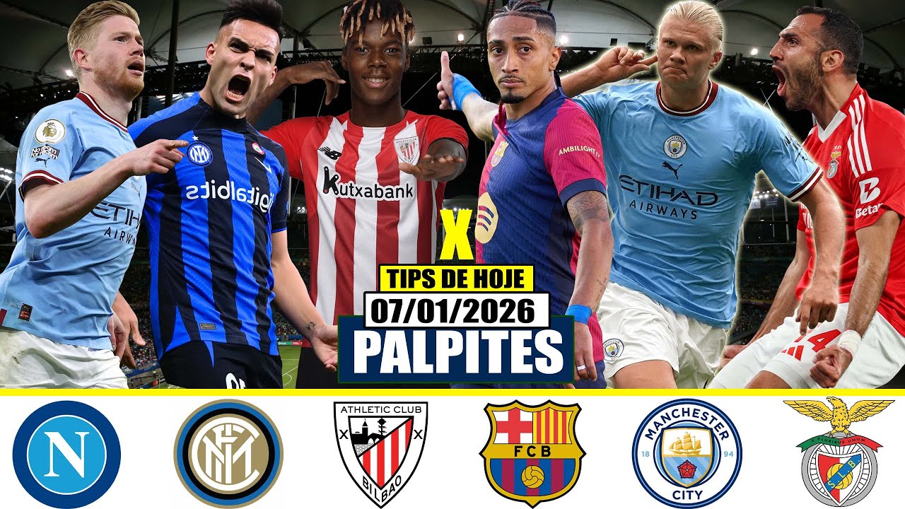 ⚽✅PALPITES DE FUTEBOL HOJE QUARTA FEIRA  SUPER COPA DA ESPANHA & PREMIER LEAGUE  + TRIPLA GR&Aacute;TIS✅⚽