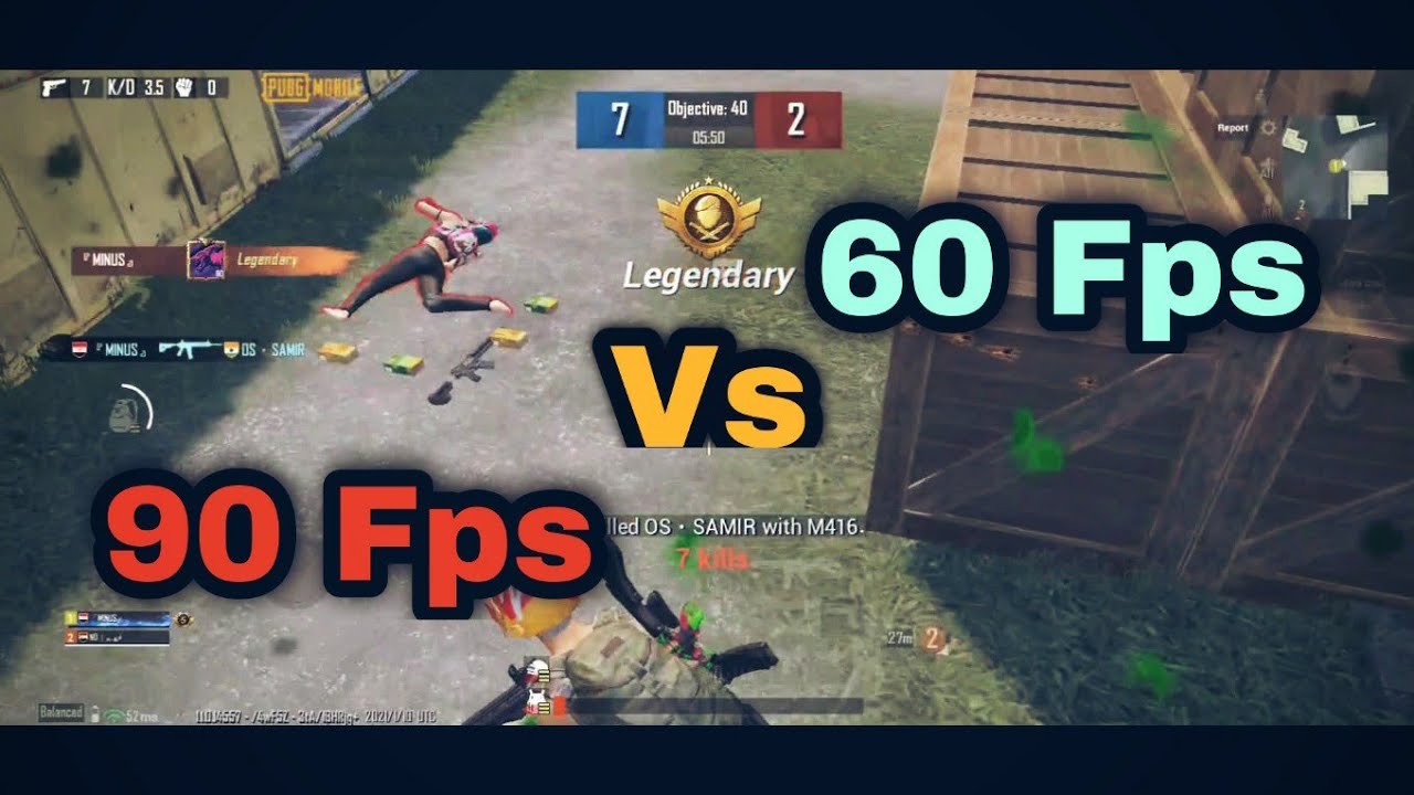 Red magic 5G 60 Fps 🔥 Vs Red magic 5S 90 Fps ⚡ |  Minus vs Ruzzo | Pubg mobile