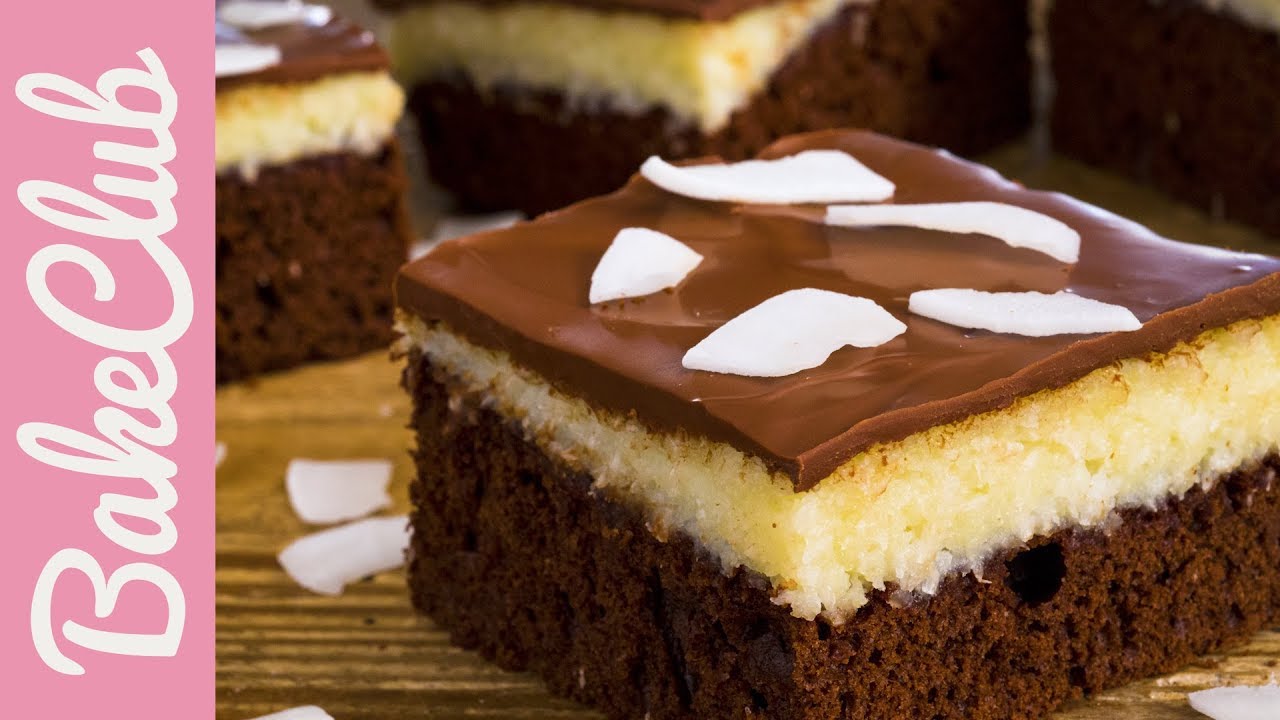 Bounty Kuchen | Schoko Kokosnuss Kuchen | BakeClub
