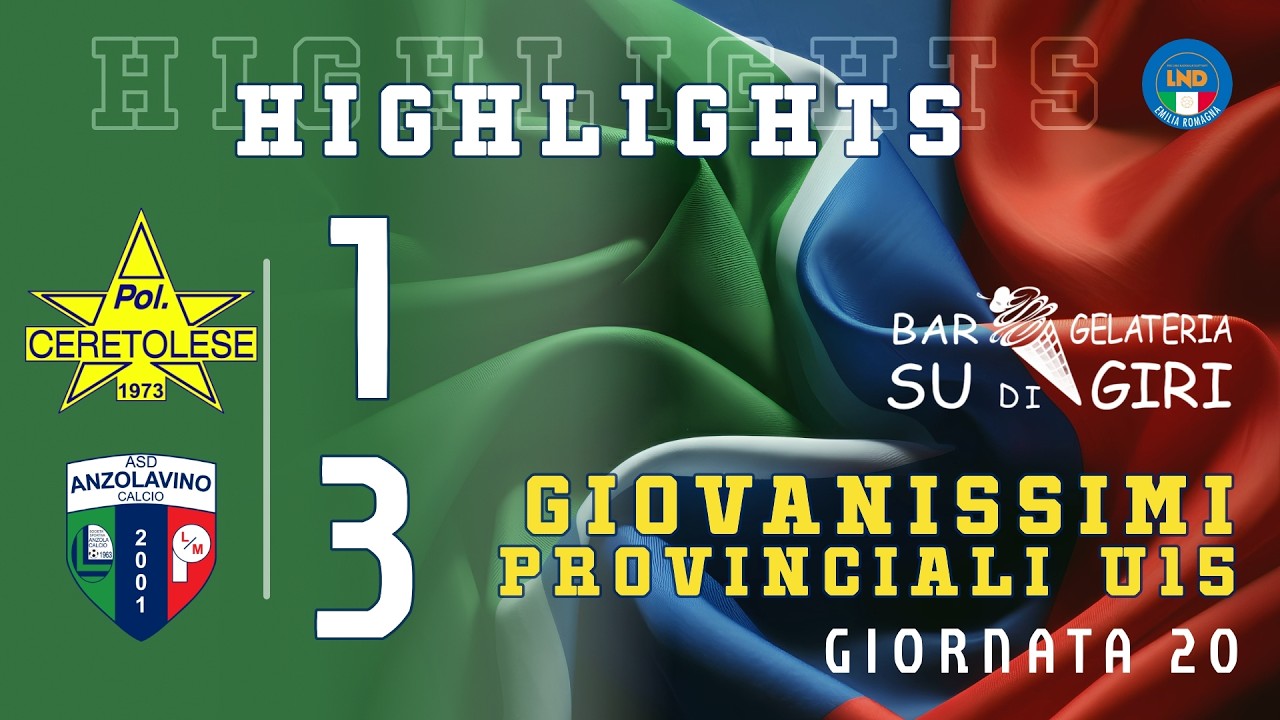 CERETOLESE vs ANZOLAVINO CALCIO | HIGHLIGHTS 20° giornata | GIOVANISSIMI Provinciali u15 st. 2025-26