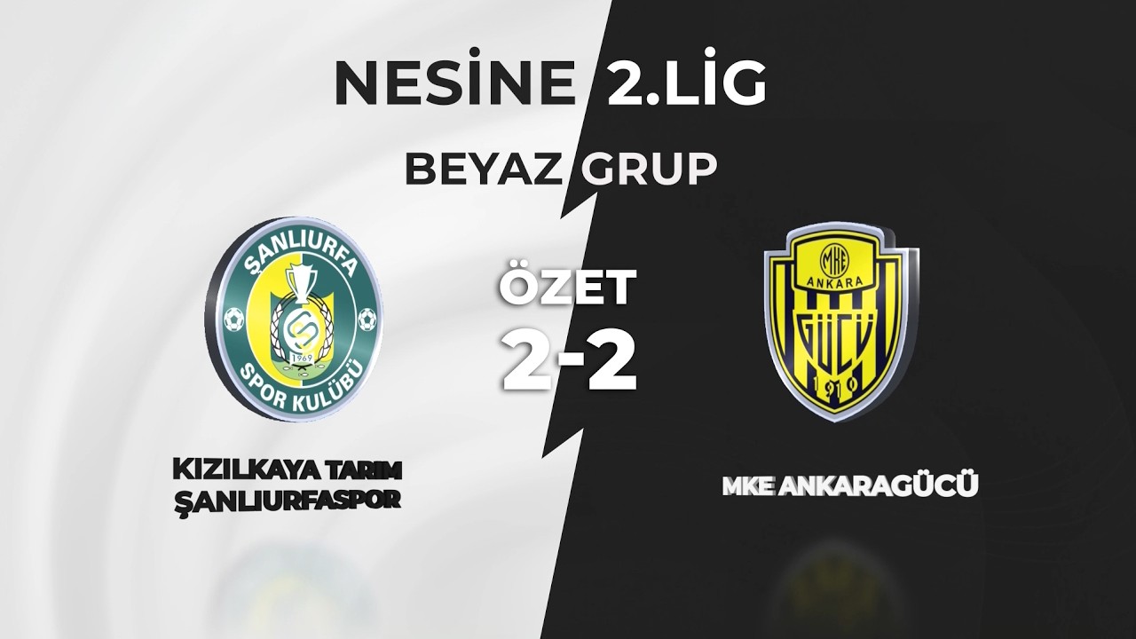 Kızılkaya Tarım Şanlıurfaspor 2-2 MKE Ankaragücü | Maç Özeti