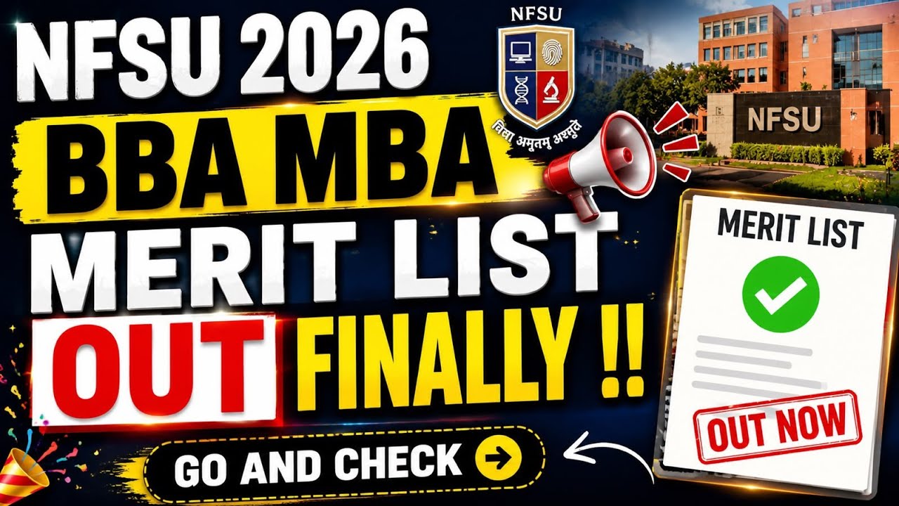 NFSU 2026 BBA MBA MERIT LIST OUT !!🚨 go and check #nfsu #cuet