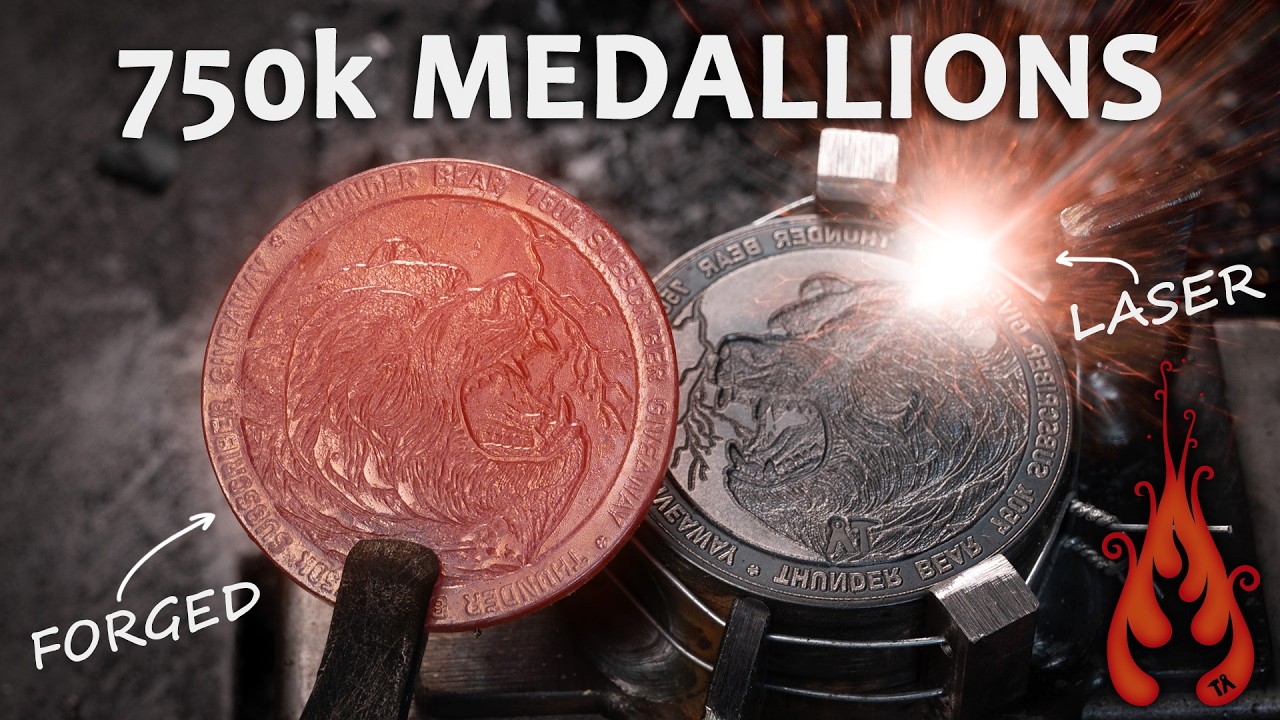 Forging the 750k Medallions with Laser Engraved Dies! (GIVEAWAY)