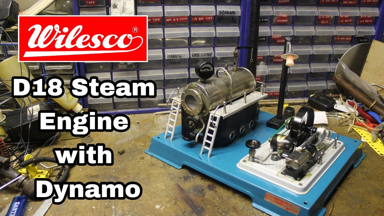 Wilesco D18 Toy Steam Engine with Dynamo