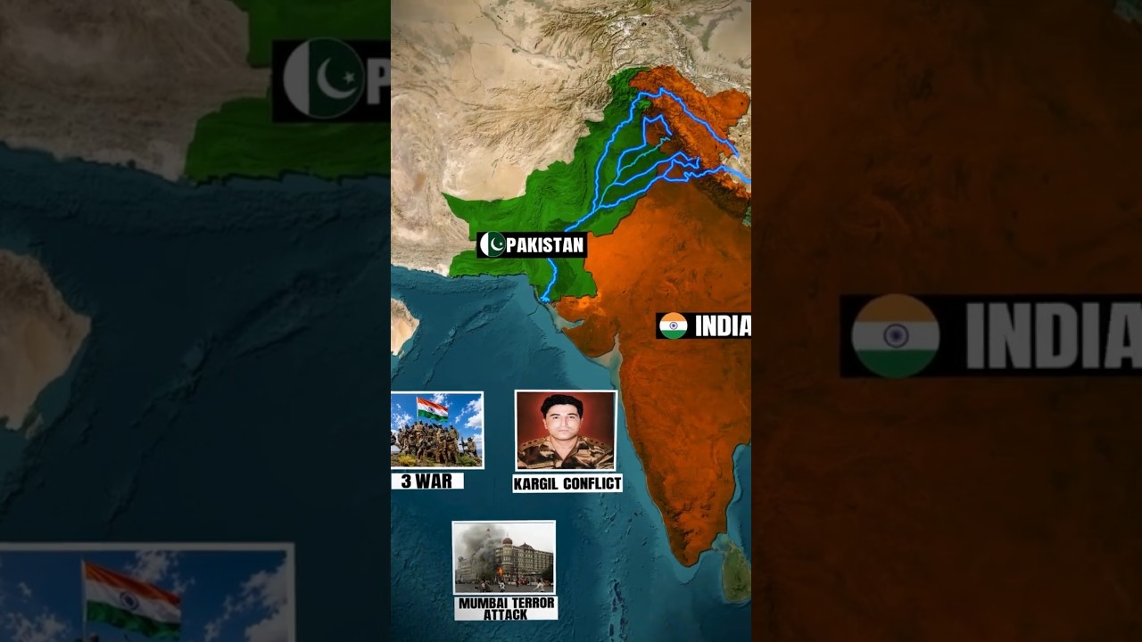 Pakistan Threatens WAR if India Stops Water! 😳 #shorts #mapanimation #viralshorts