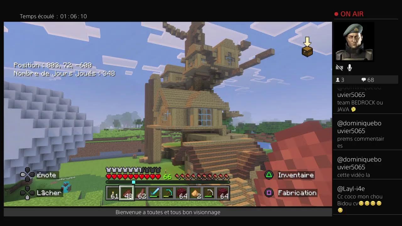 Minecraft:battle builds survie abos attention de bien respecter les regles!!!!