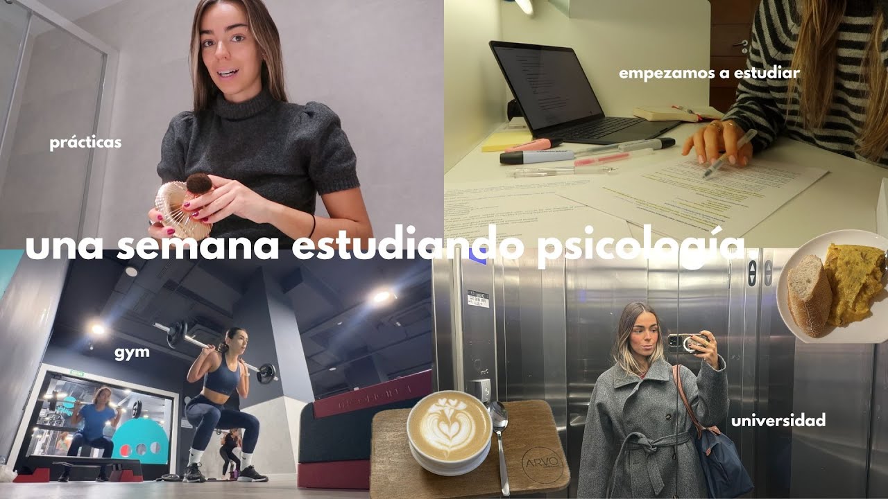 una semana conmigo estudiando psicología - practicas, organización exámenes, universidad...