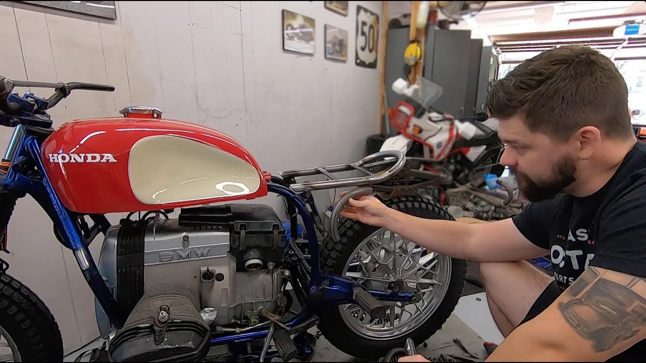 Admitting defeat ... BMW R65 subframe