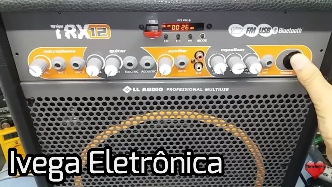 Caixa amplificada LLáudio TRX12 , dicas de conserto