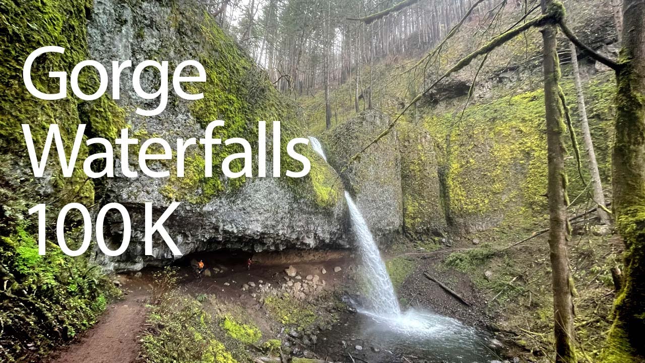 Running with Columbia River Gorge Waterfalls