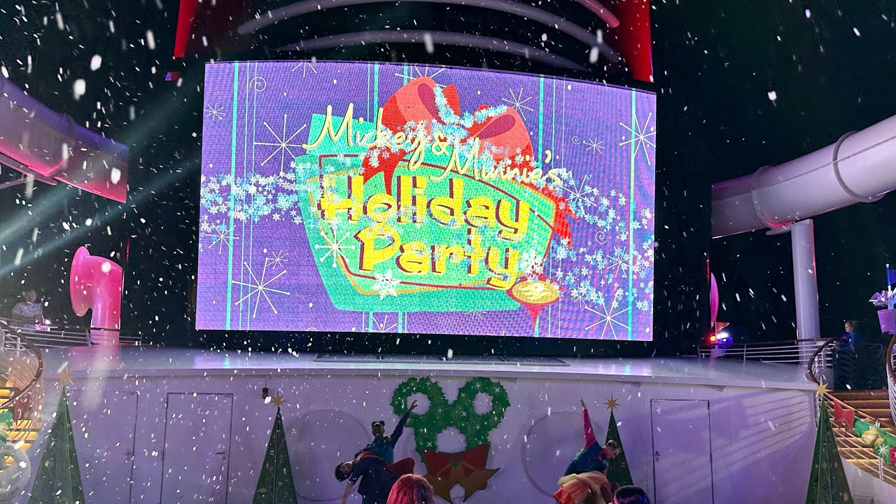 First ever Mickey & Minnie’s Holiday Party Show | Disney Fantasy Merrytime Cruise 2023 🎄🚢🎅