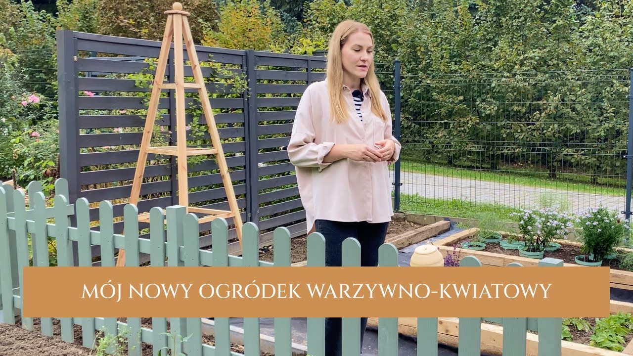 Nowy ogródek warzywno-kwiatowy | płotek drewniany | ozdobny warzywnik | matecznik bylinowy