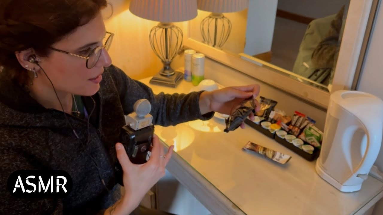 HOTEL room tour ( ASMR )🏩🛌🏽Zoom H6