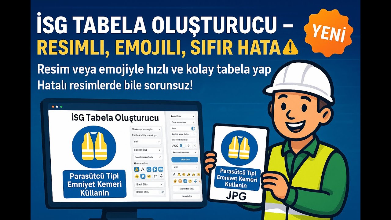 İSG Tabela Oluşturucu: Resimli ve Emojili Online Tabela Hazırlama | Hatasız! - İsg Tv