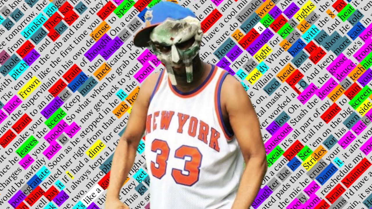 MF DOOM, Kon Queso | Rhyme Scheme Highlighted