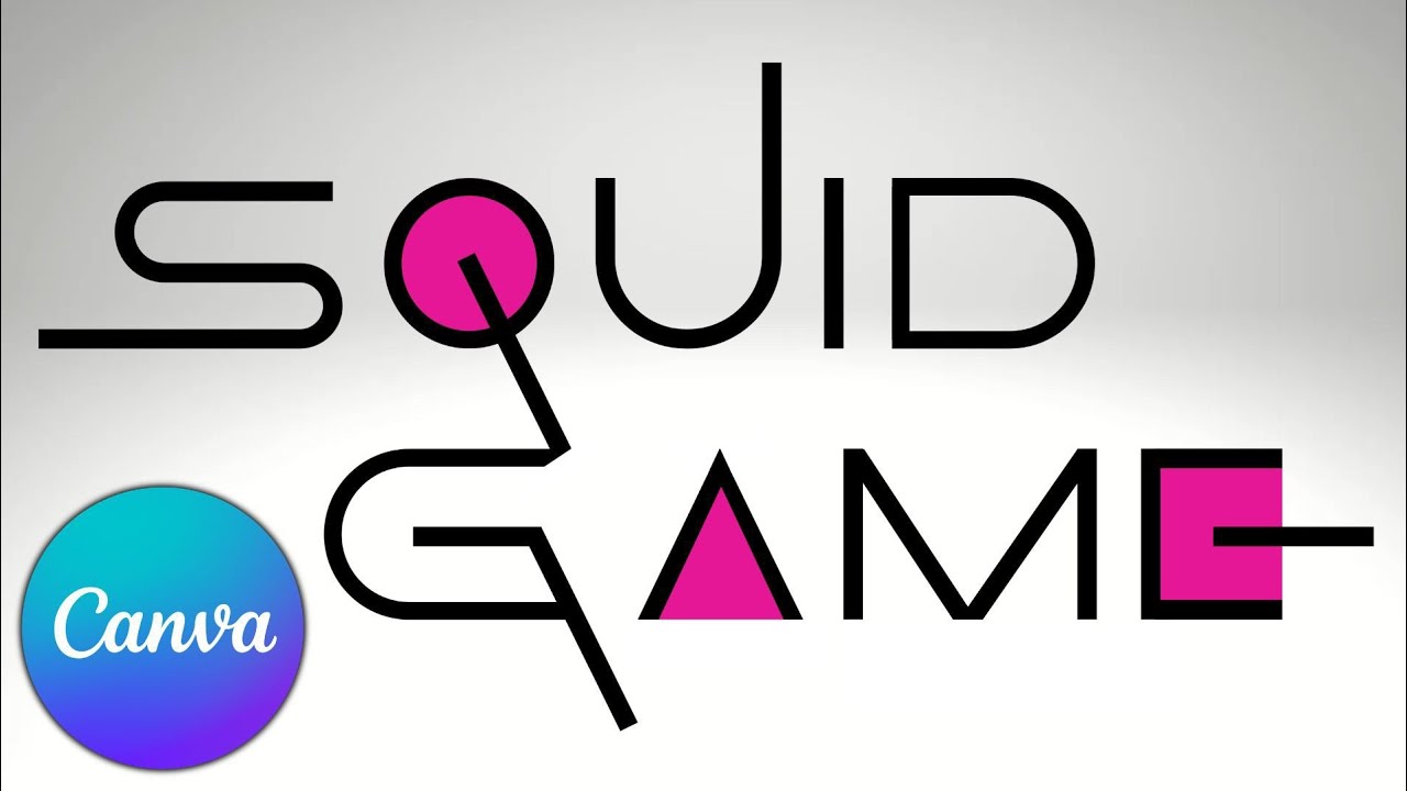 How to Design Squid Game Title Name in Canva | Full Cinematic Text Design Tutorial For Beginners!🎮🔴
