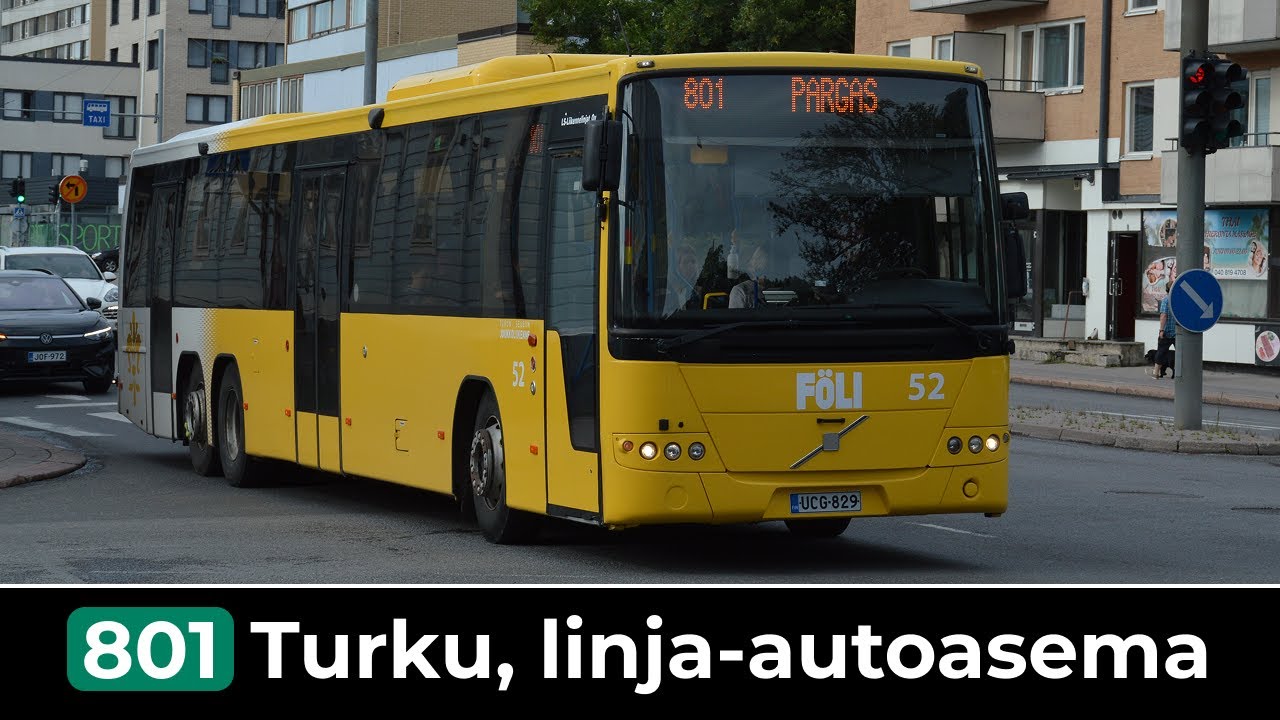 Turku Seutu+ (Föli) Linja 801: Parainen - Turku, linja-autoasema (Nopeutettu) | LS-Liikennelinjat 52