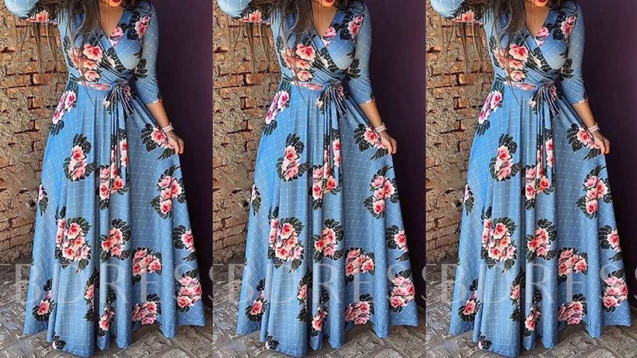 DIY!! How to make long sleeve wrap maxi dress| Modest dress