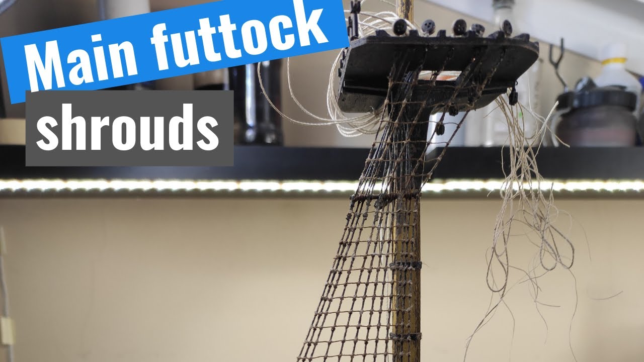 Model Ship Santisima Trinidad - Part 88 - Main mast futtock shrouds