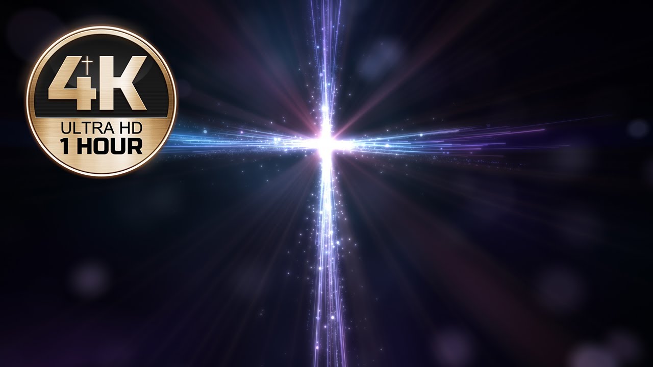 4K Heavenly Light Cross - 1 Hour Loop for Worship, Meditation & Prayer