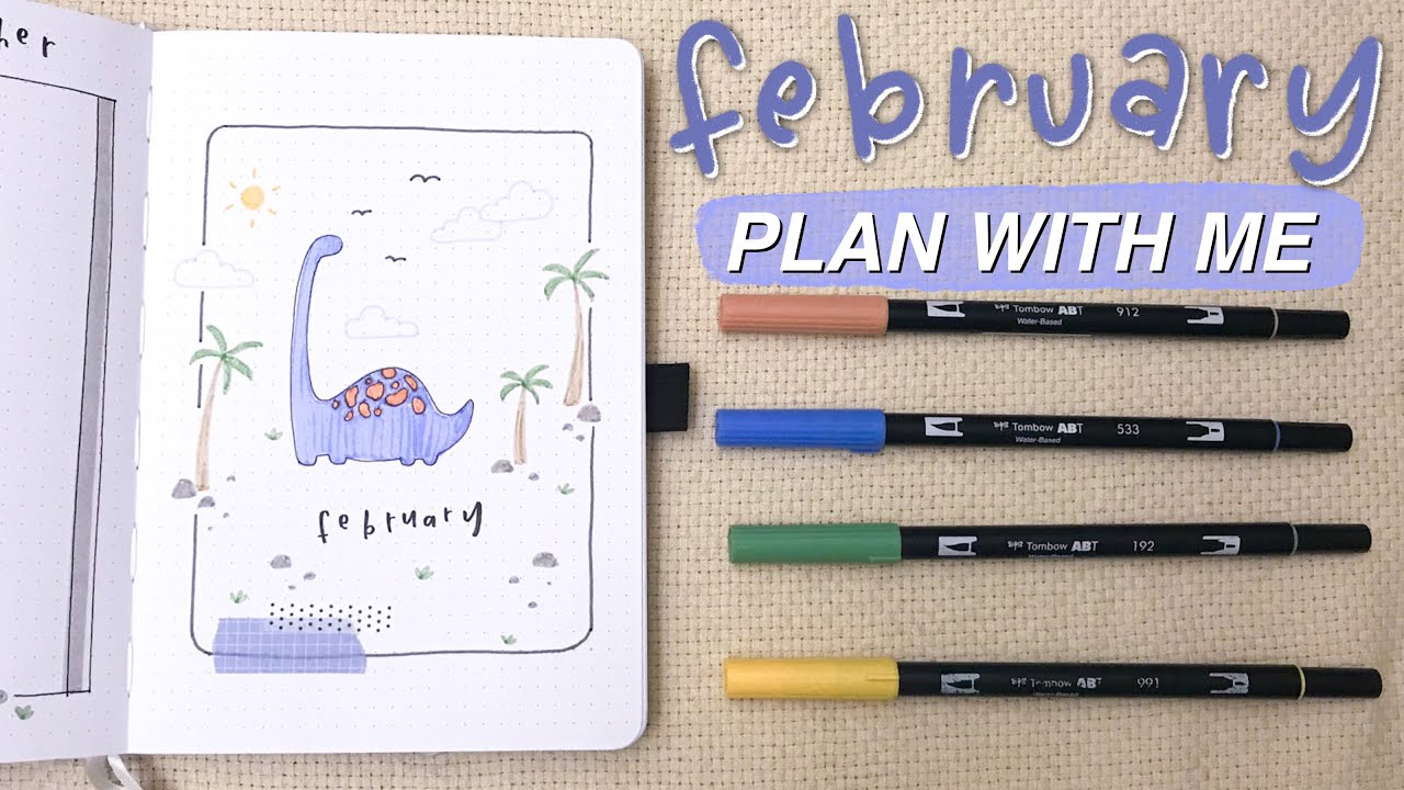 FEBRUARY PLAN WITH ME | February 2022 Bullet Journal Setup | February Bullet Journal PWM