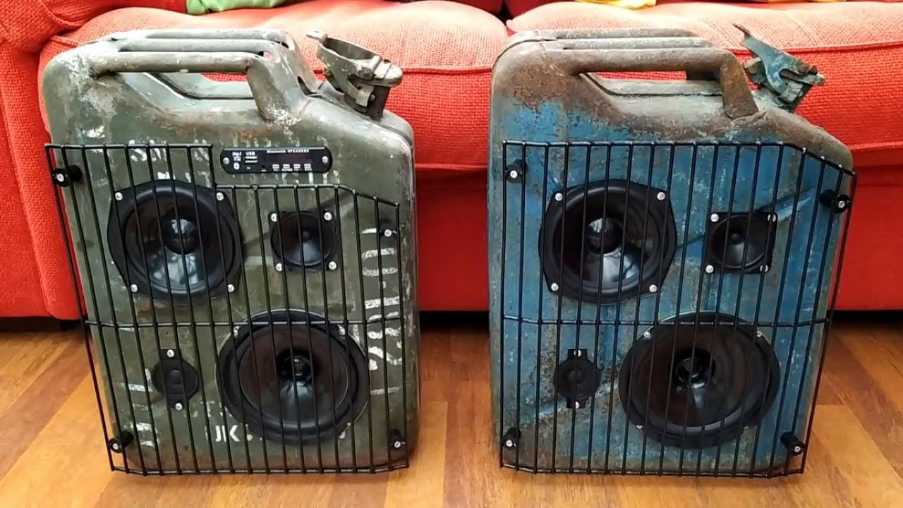 DIY Portable Bluetooth Speakers From Scrap Jerry Cans Build Tutorial