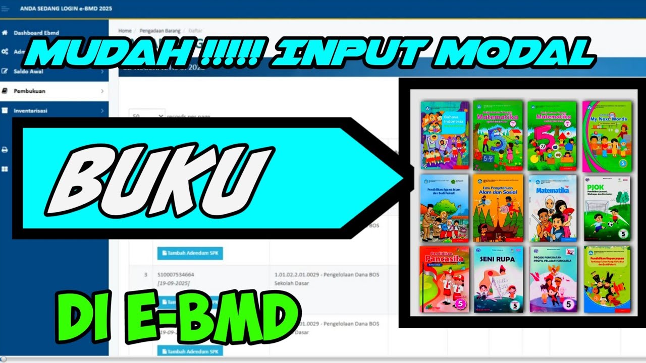 Cara input Modal Buku Aset tetap lain di e - BMD