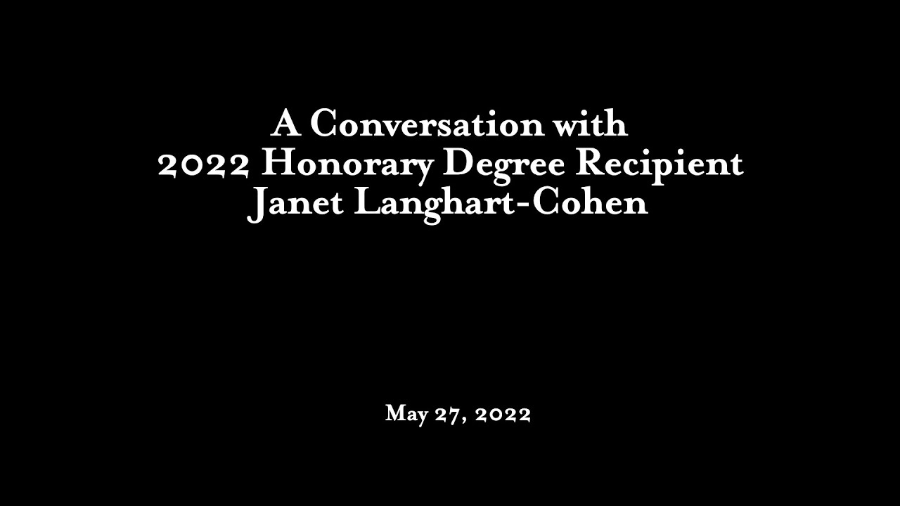 A Conversation with 2022 Honorary Degree Recipient Janet Langhart-Cohen
