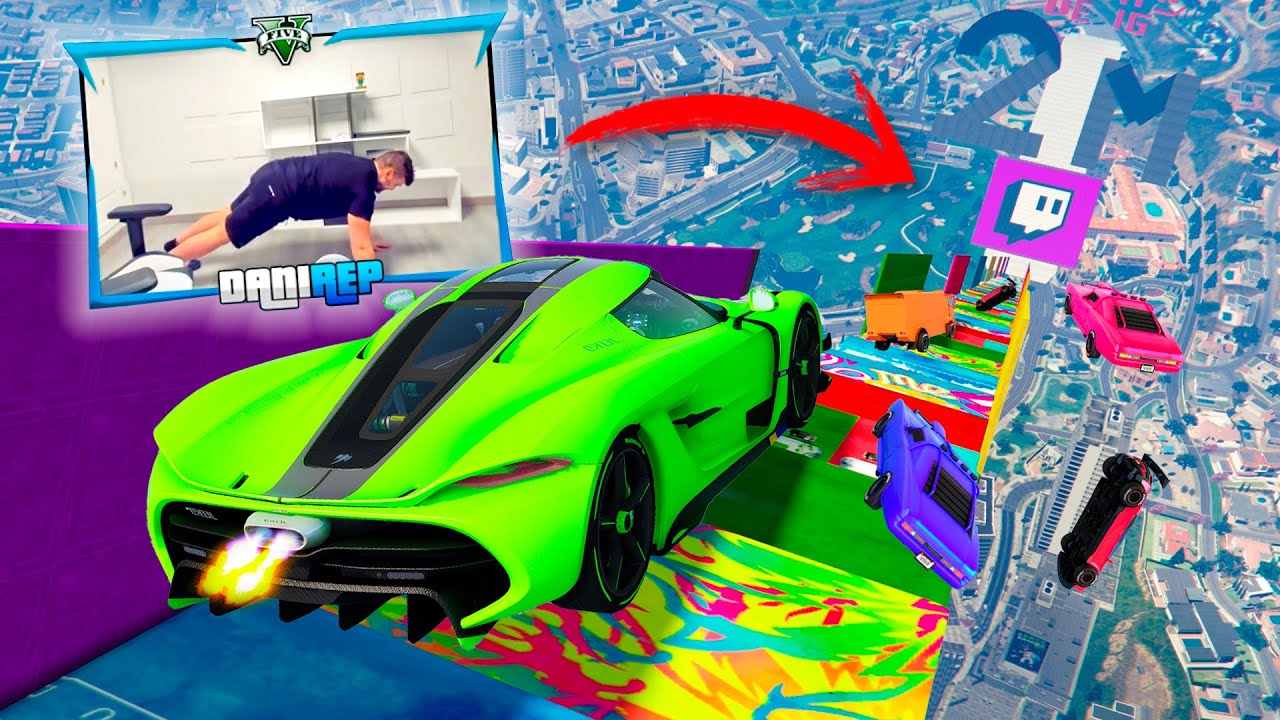 MEGA RAMPA PERO SI ME CAIGO ME SALGO DE LA CARRERA - GTA 5 ONLINE