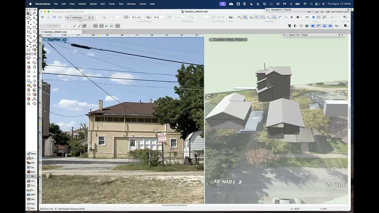 Austin Vectorworks Community, August, 2024: Camera Match