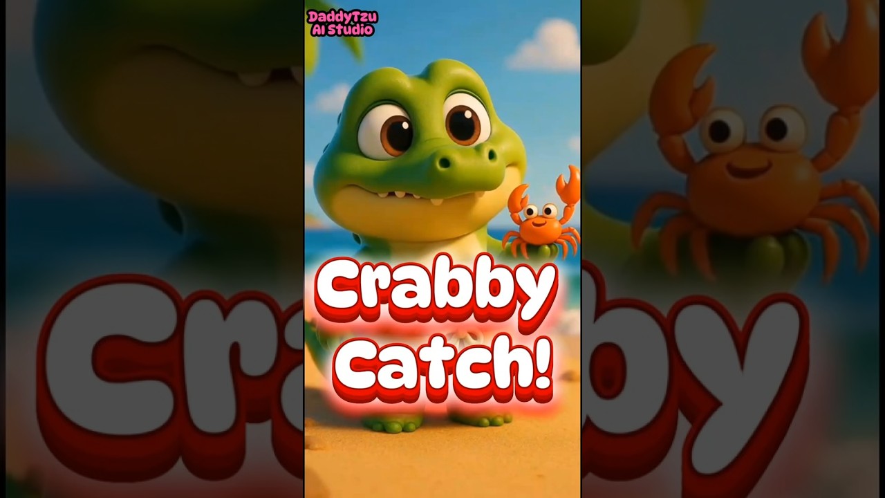 Crabby Catch #BeachBites #CrocAdventure #CrabCatch #SunnyFun