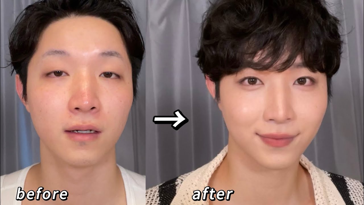 【GRWM】印象がガラッと変わるメンズメイク動画