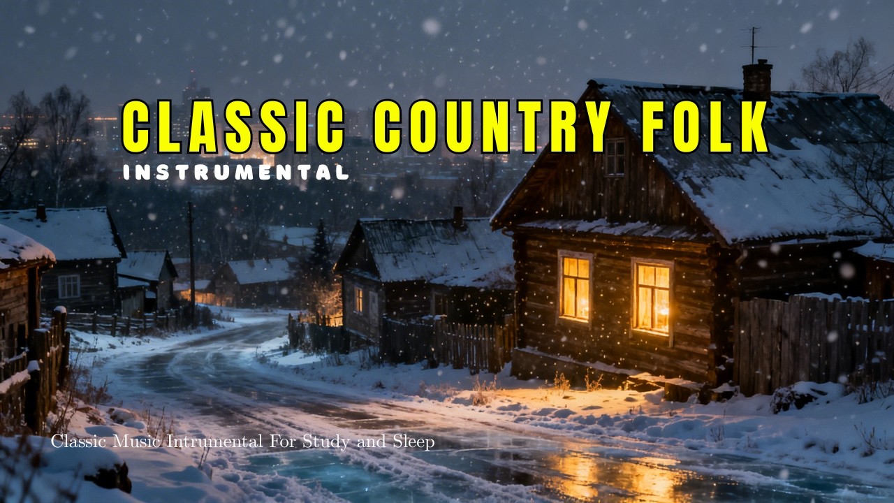 Classic Country Instrumental – Warm Guitar Music for Winter Cabin Nights | Midnight Country Red