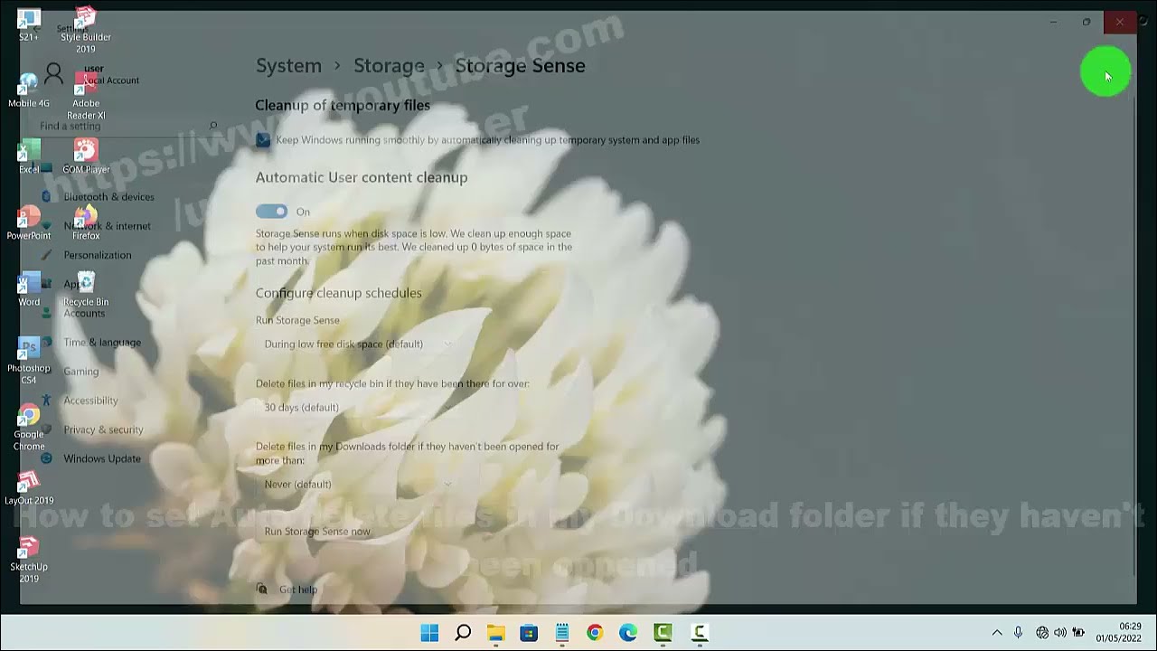 Windows 11 Home : How to set Auto delete files in my Download folder if they haven't been opened