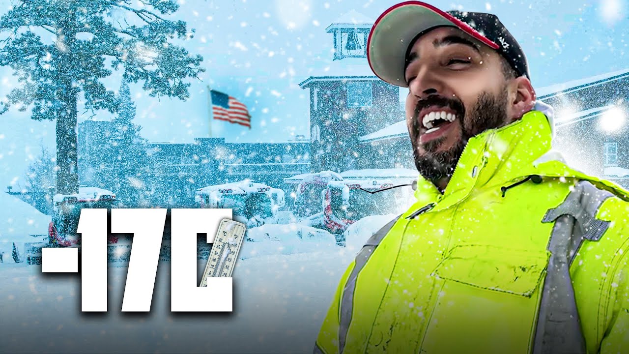 عاصفة ثلجية خطيرة 😱 ودرجة حرارة تتجاوز 17- 🥶