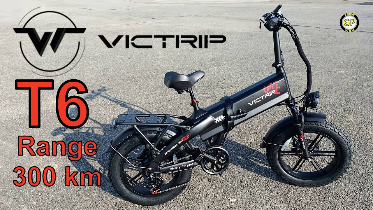 Электровелосипед VICTRIP T6 с огромным запасом хода 300км, 85Нм, 250Вт, 25км/ч, батарея LG 48В 55Ач